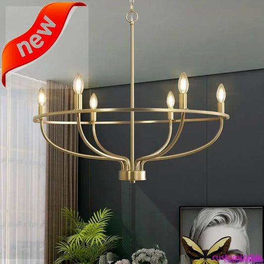 Customizable 6 Light Chandelier Fixture