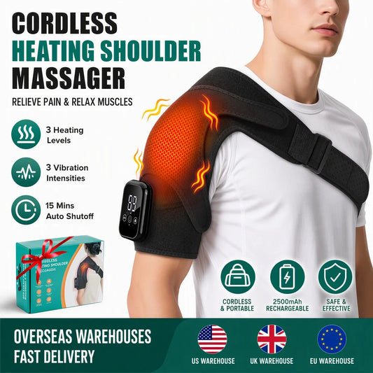 PASTSKY Rechargeable Heated Shoulder Massager With 3 Heat Levels