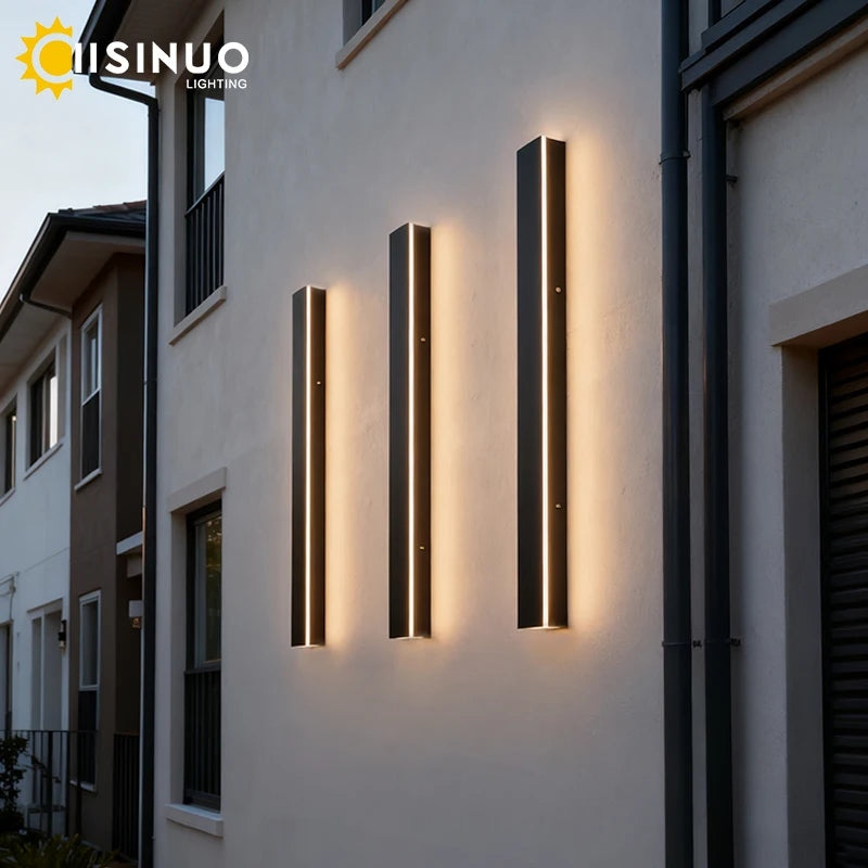IISINUO Outdoor Porch Wall Light Dimmable Stainless Steel IP67