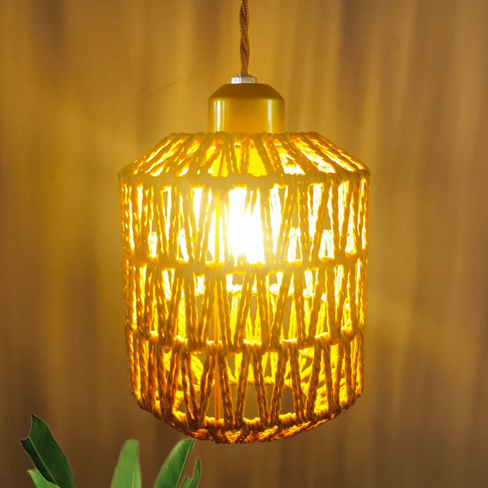 DF LIGHT HOUSE Bamboo Iron E26 Ceiling Chandelier Pendant