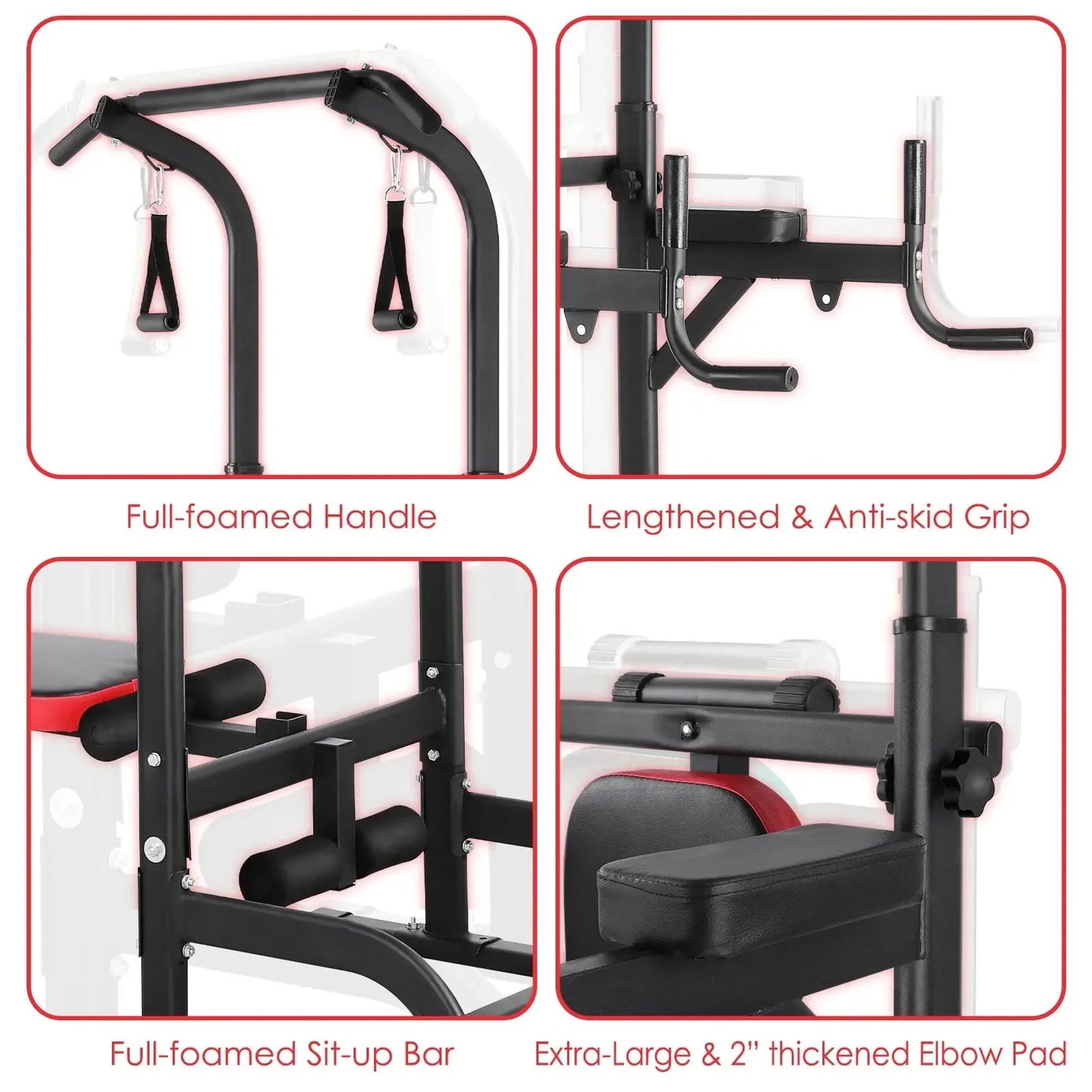 Homfa Foldable Power Tower And Adjustable Workout Bench System