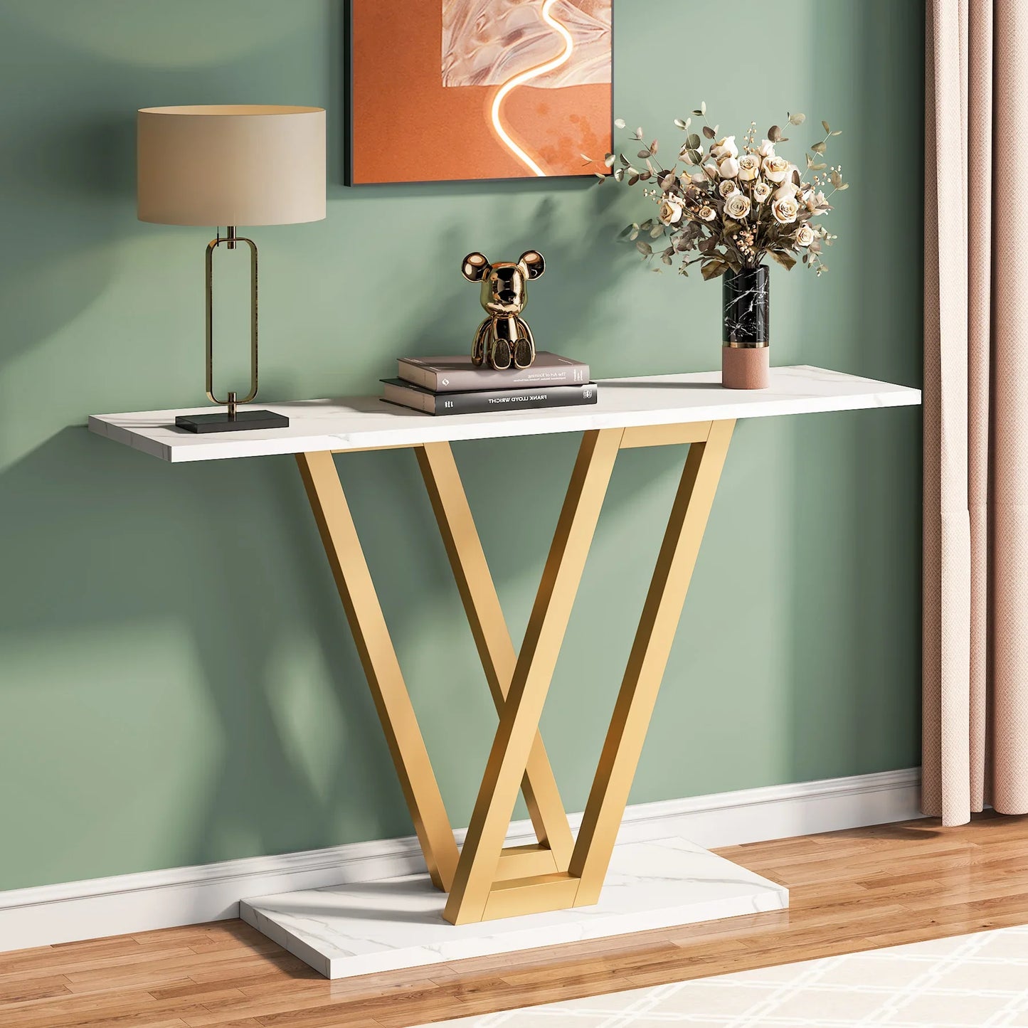 Tribesigns Industrial Console Table For Entryway And Hallway
