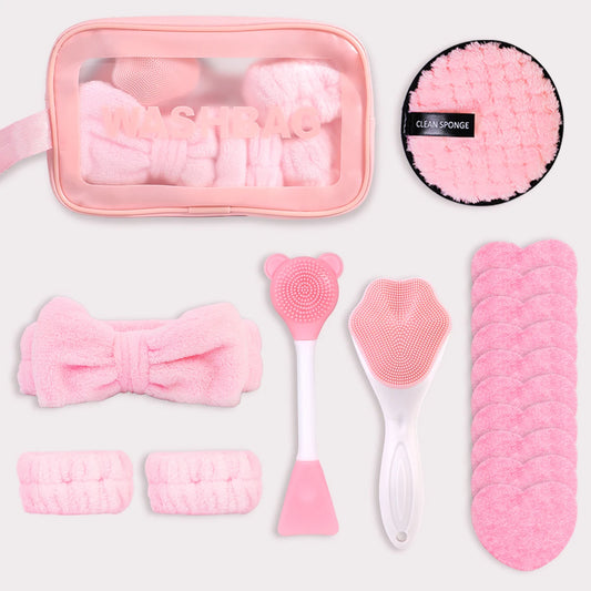 17-Piece Facial Cleaning Set With Face Brushes