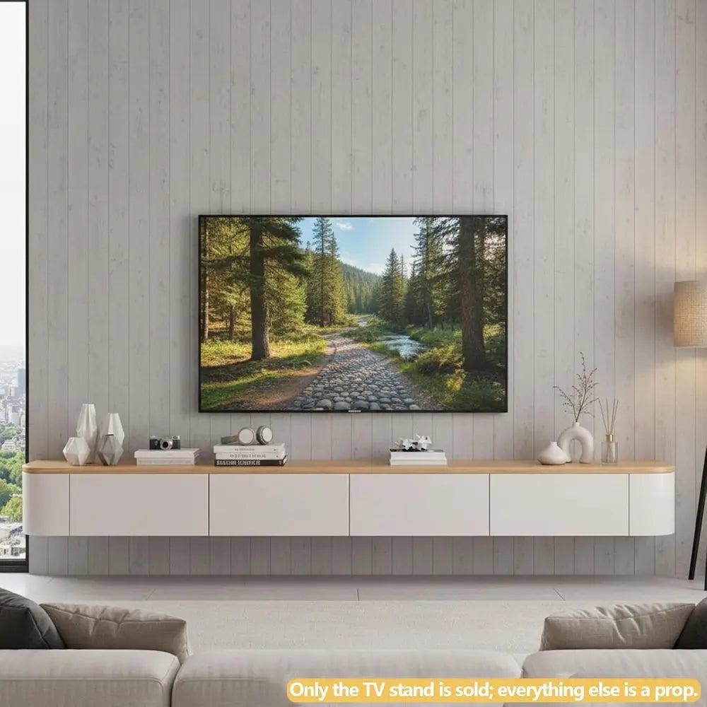 Ticify Floating TV Stand Wall Mount Minimalist Modern Media Console