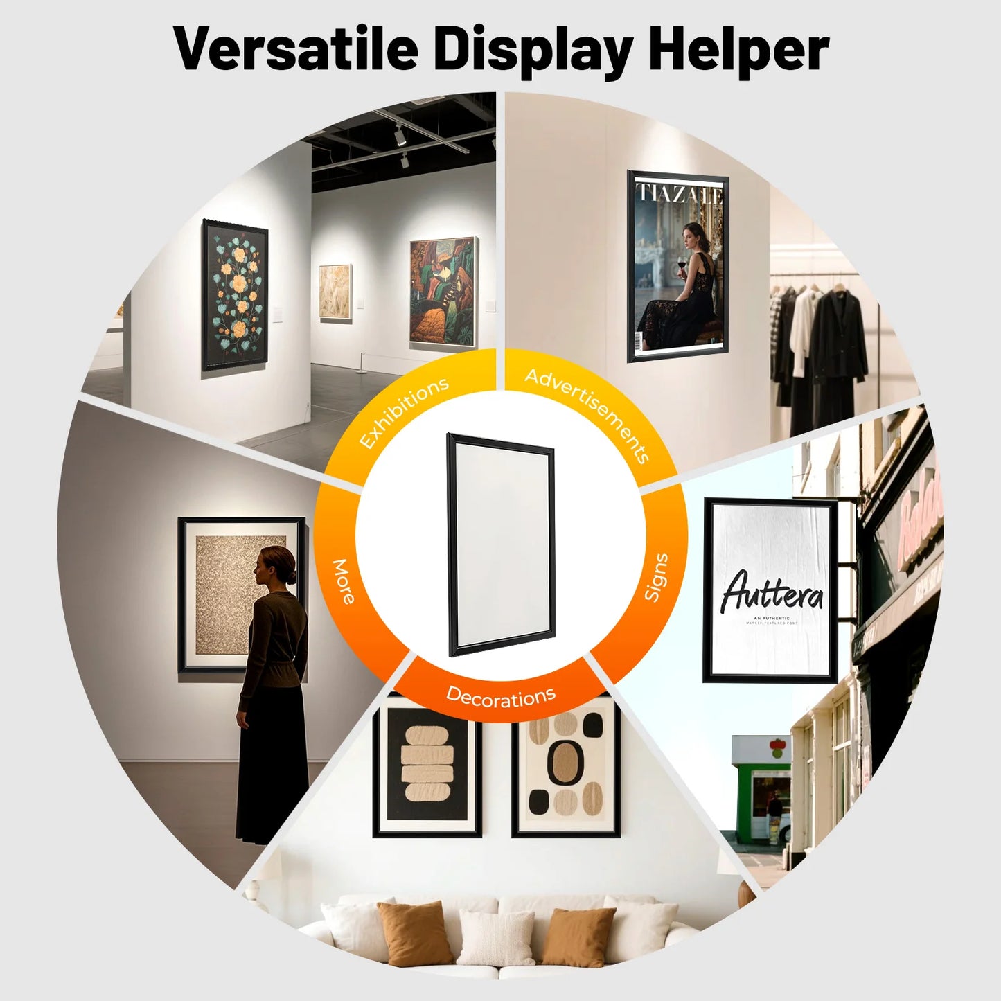 Bymaocar LED Poster Frame Acrylic Aluminum Alloy Display Lighting