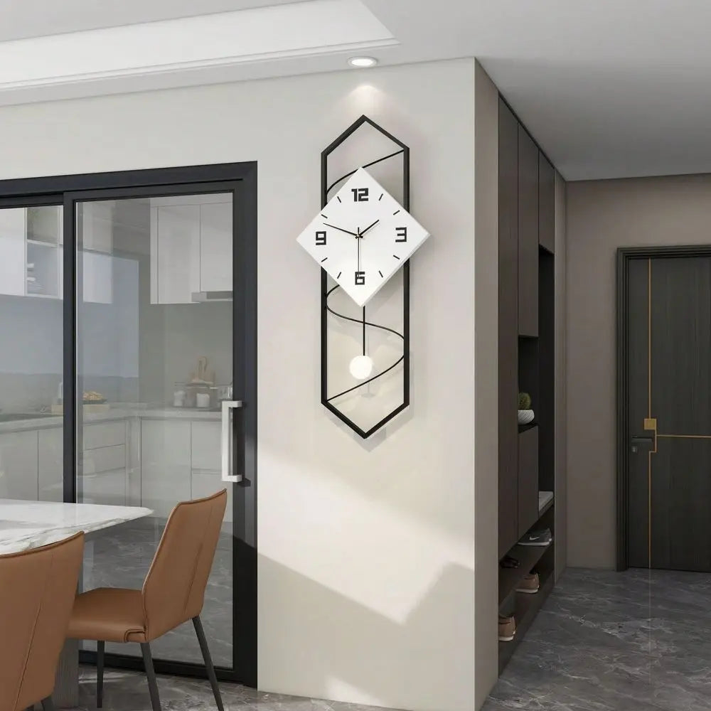 Decorative Modern Wall Clock Silent Quartz Movement Battery Operated