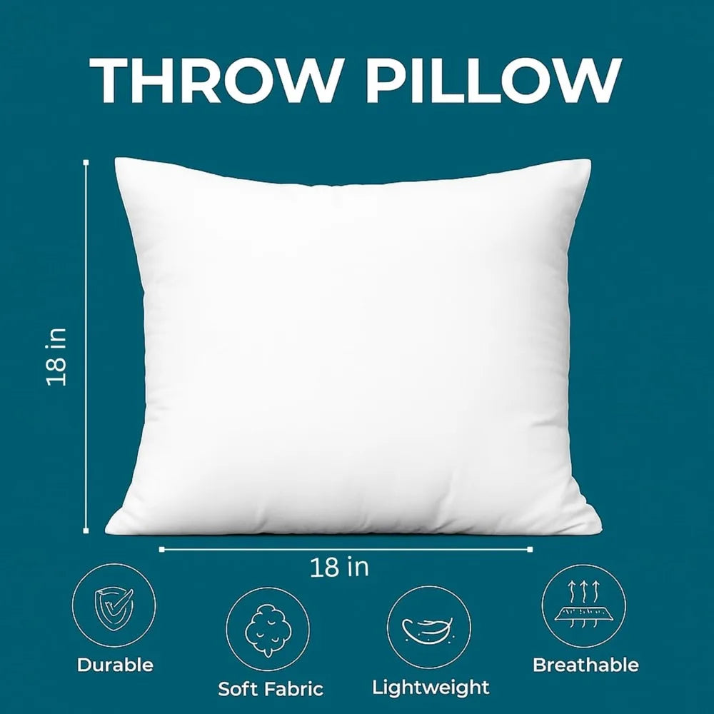 NBVCX Down Alternative Throw Pillow Inserts Pack of Two