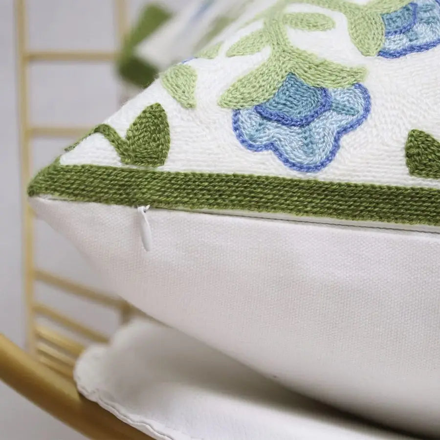 Embroidered Decorative Throw Pillow Covers For Sofa Farmhouse Decor
