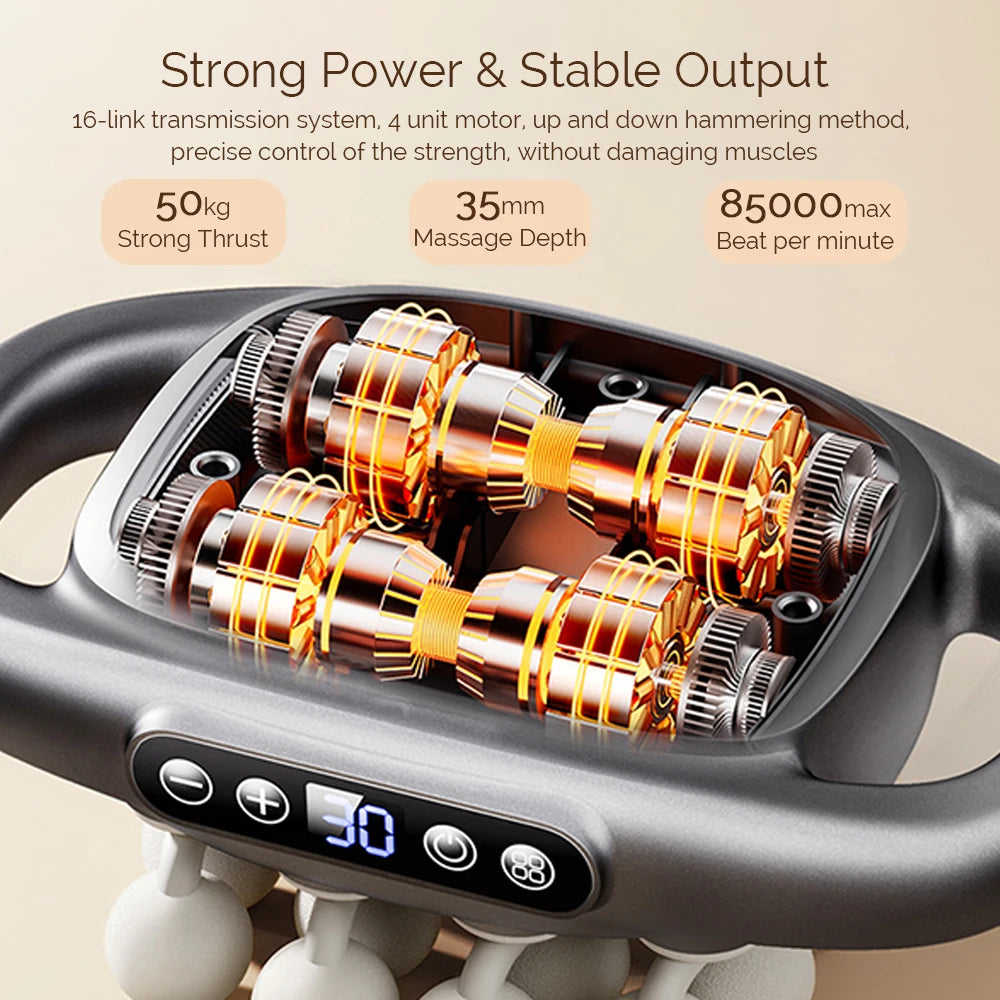 Foreverlily Fascia Gun 16 Heads High Frequency Percussion Massager