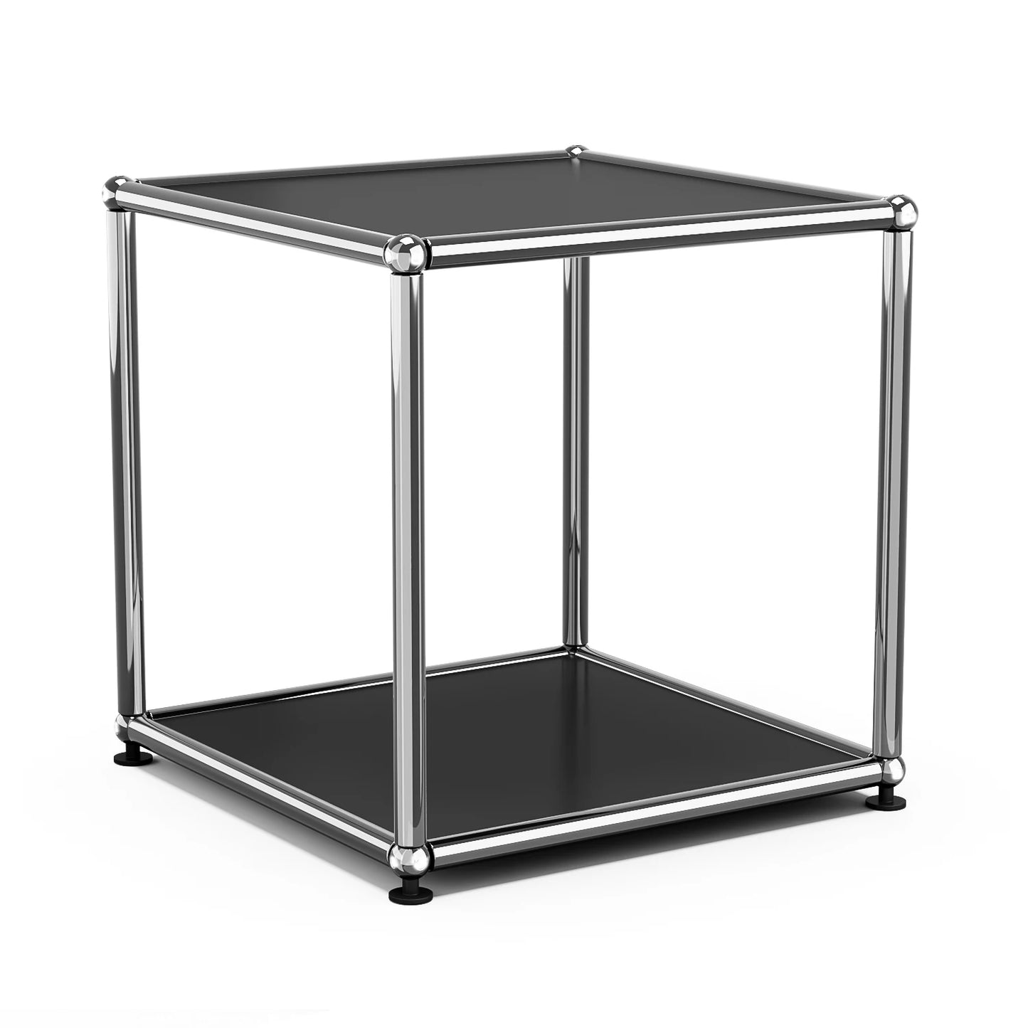 Furgle Modern Minimalist Side End Table With Cube Shelf