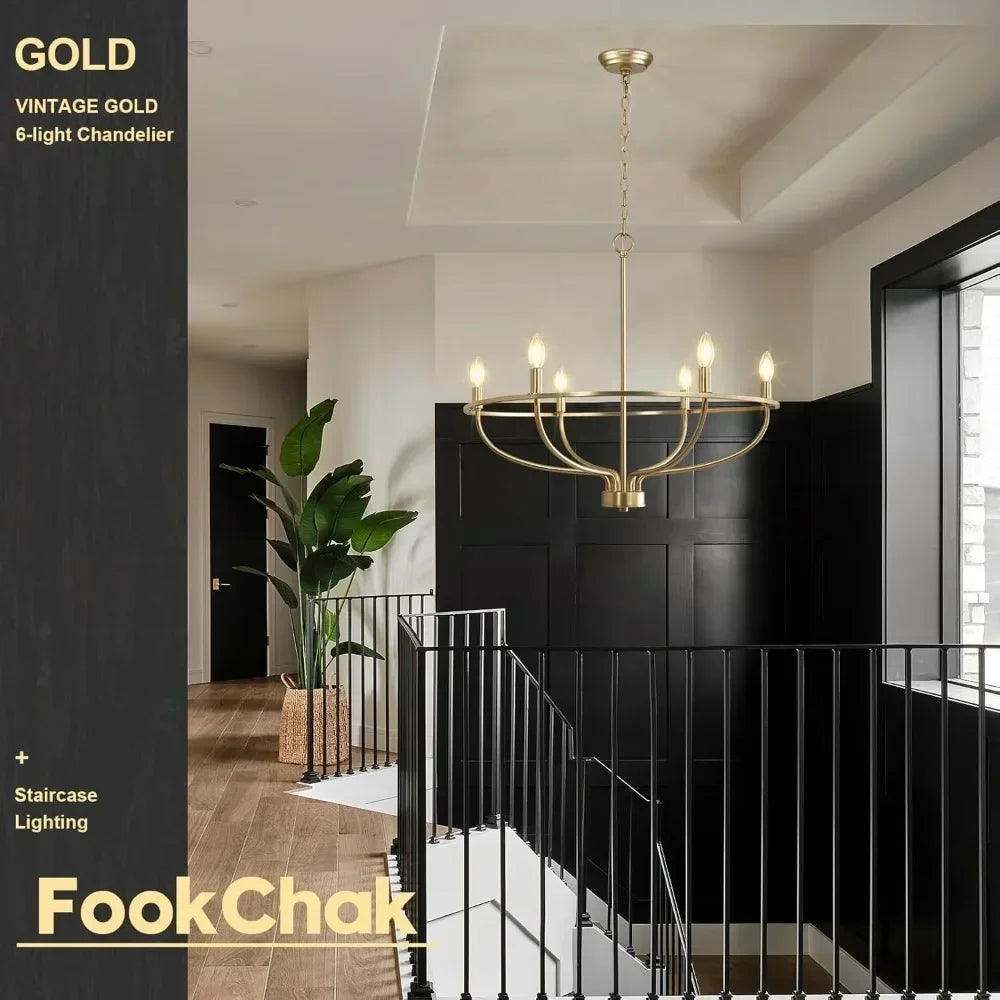 Customizable 6 Light Chandelier Fixture