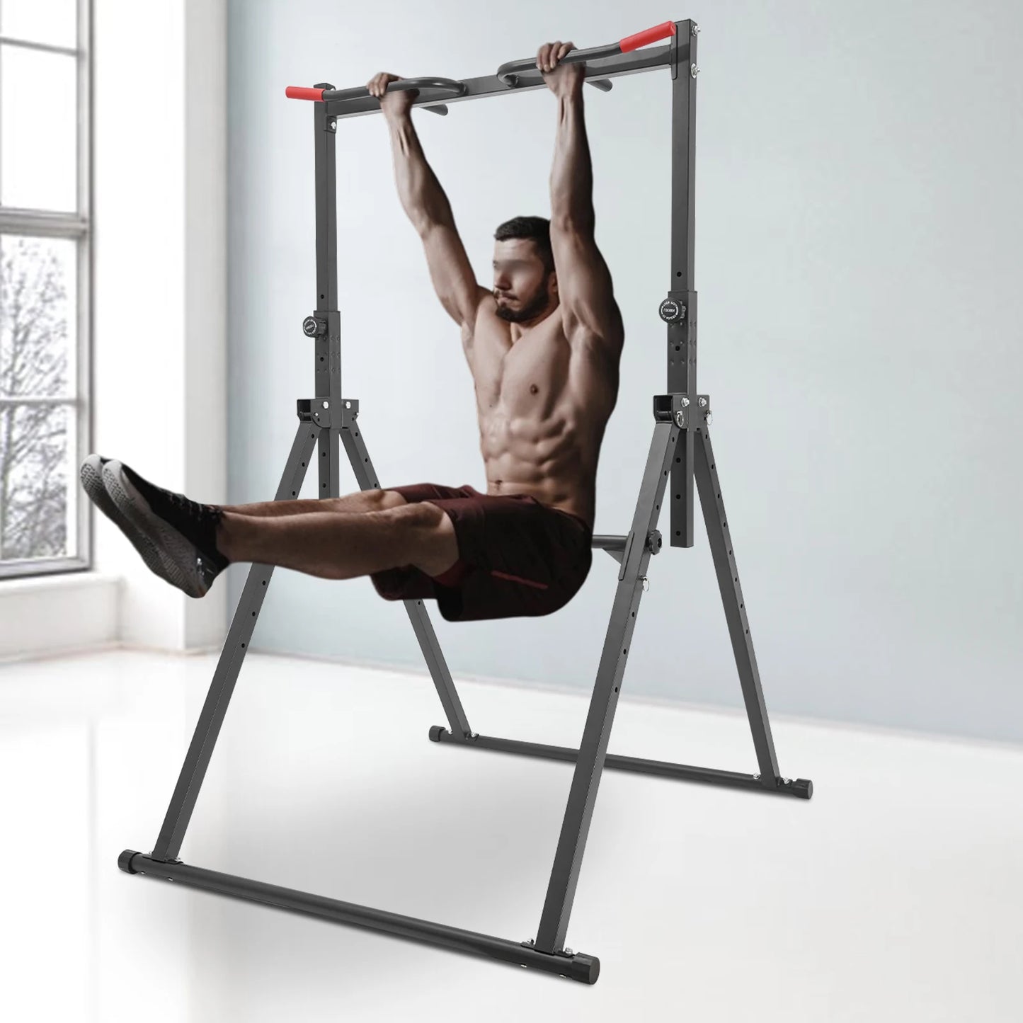 Power Tower 440LBS Pull Up Bar Dip Station Home Gym