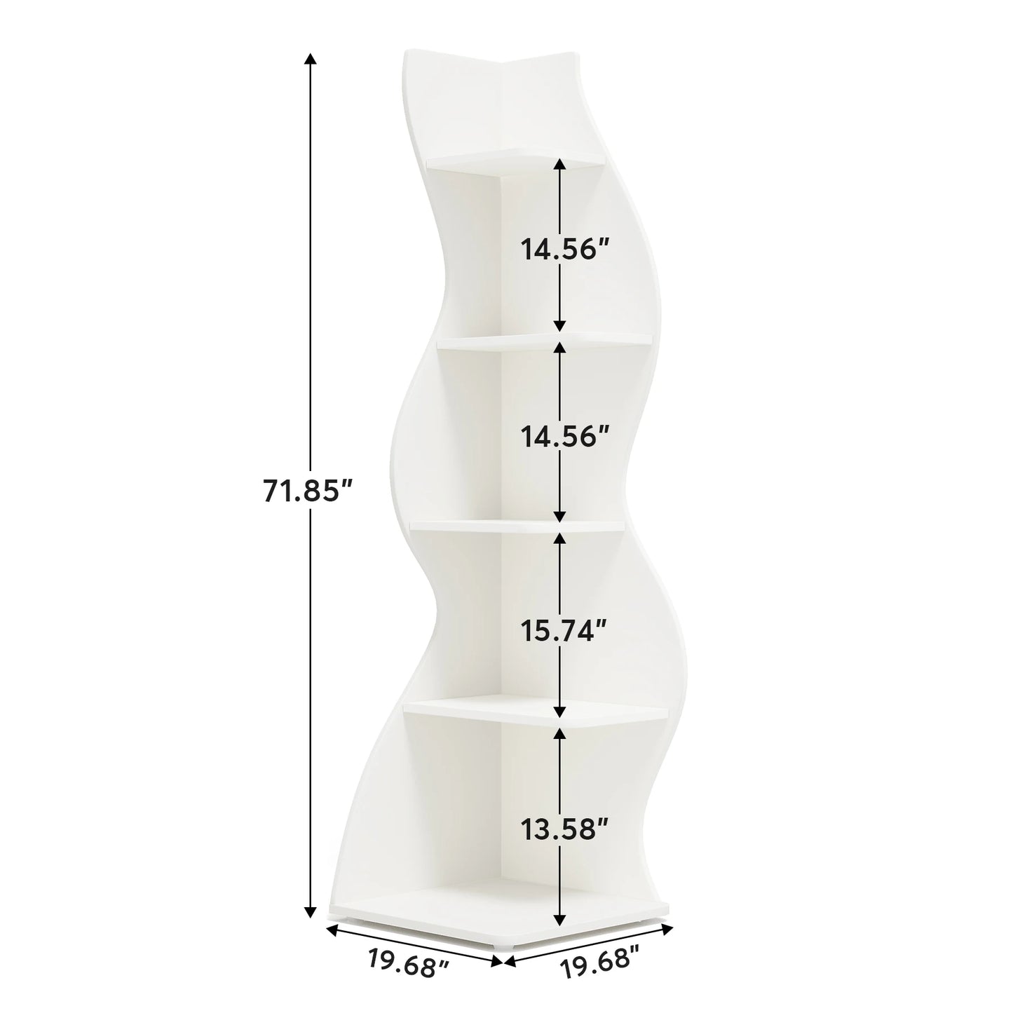Tribesigns Five Tier Corner Shelf Wall Bookshelf Plant Stand