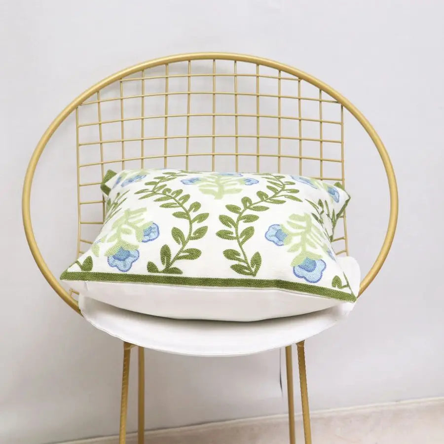 Embroidered Decorative Throw Pillow Covers For Sofa Farmhouse Decor