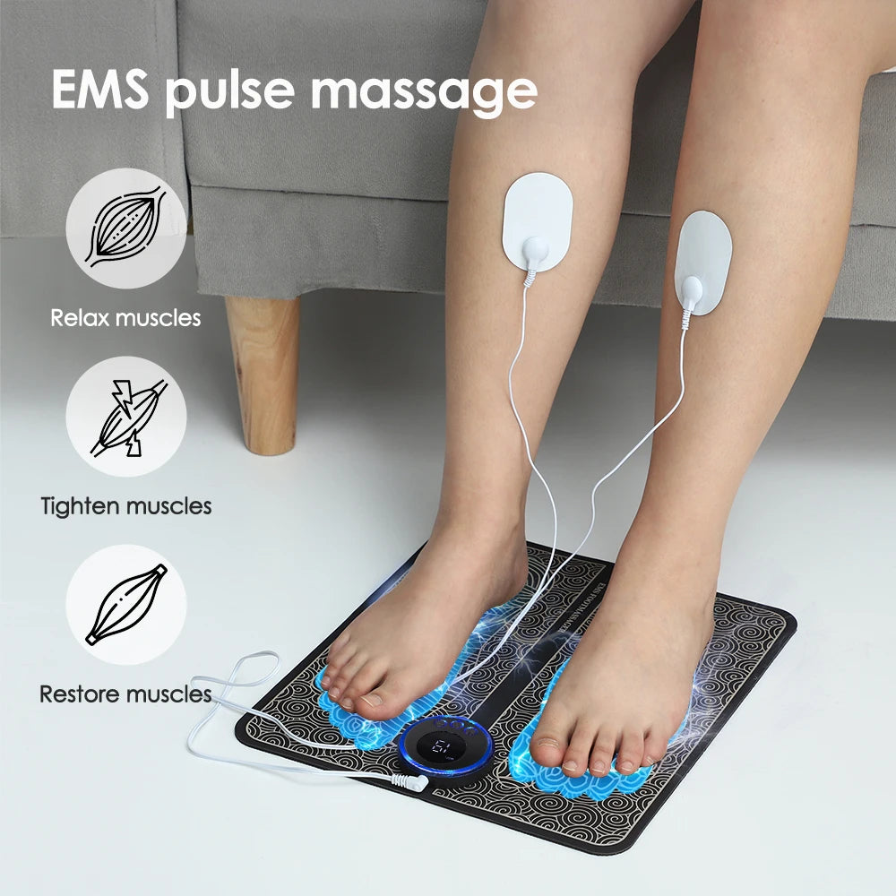 Agdoad Smart EMS Foot Massager 8 Modes 19 Levels Pad