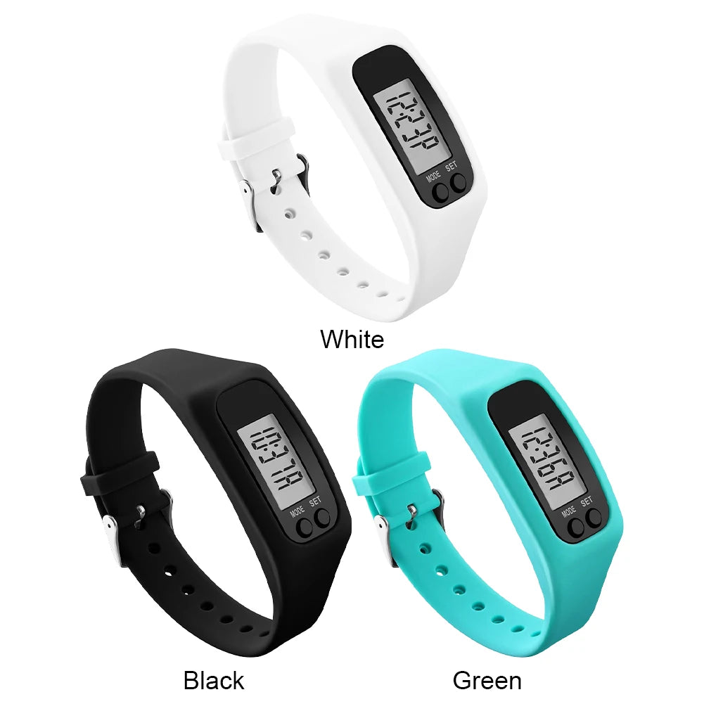 APWIKOGER LED Pedometer Bracelet Calorie Counter Fitness Watch 12 24H
