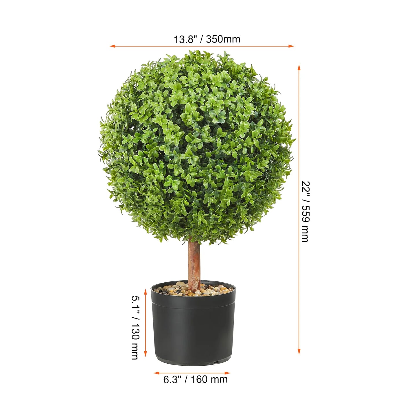 SucceBuy Artificial Boxwood Tower Topiary Spiral Plant Outdoor Decor
