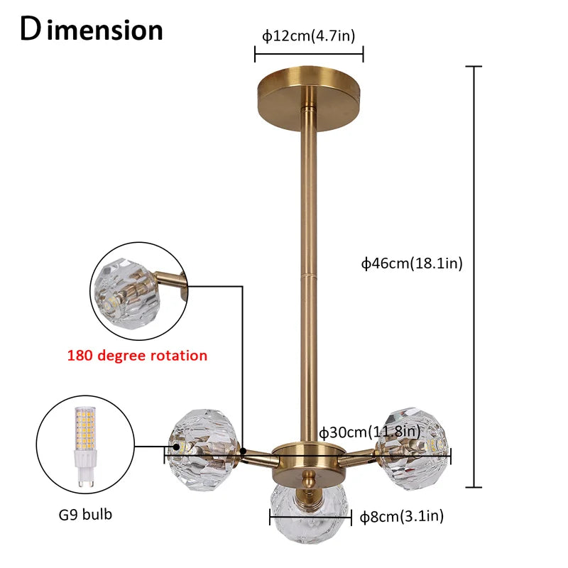 GreeLustr Modern Crystal G9 Wall Sconce Lamp For Bedroom