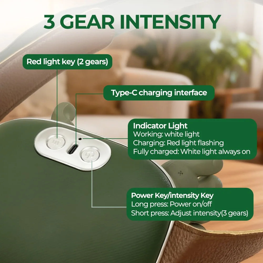 Foreverlily Bionic Finger Neck Shoulder Massager Wireless 4D Kneading