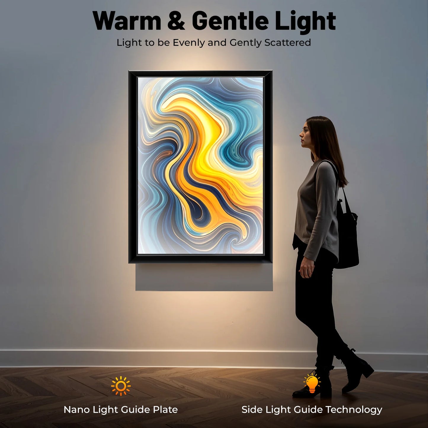 Bymaocar LED Poster Frame Acrylic Aluminum Alloy Display Lighting