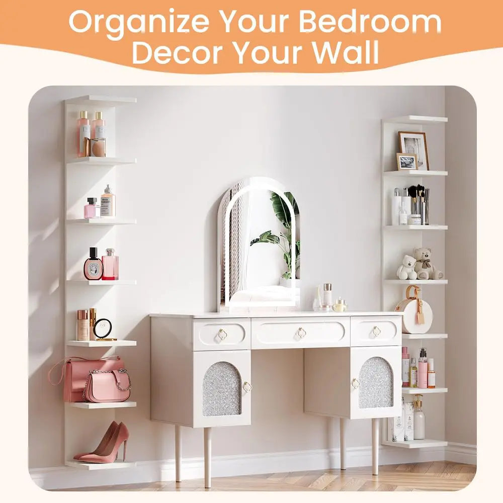 7 Tier Floating Wall Shelf Wall Mounted Display And Storage
