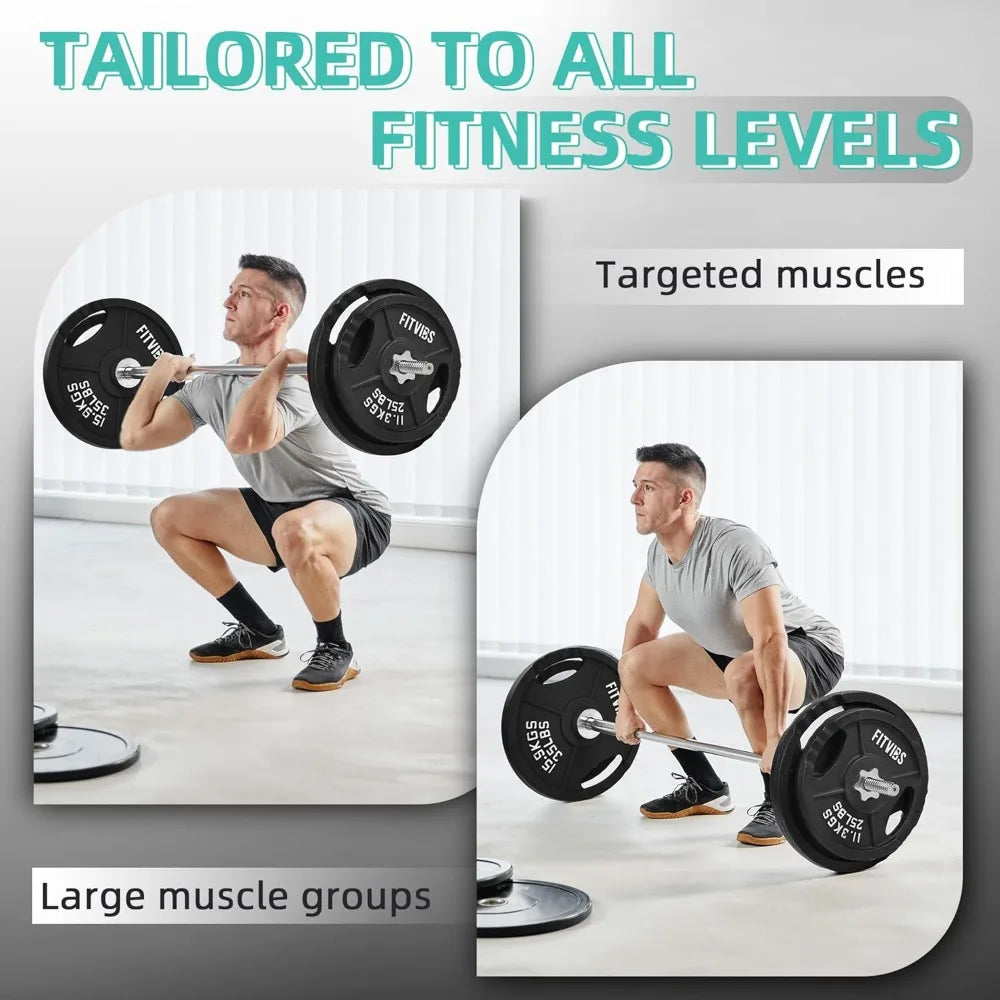 YTYIN Fitvids Cast Iron Weight Plates And Barbell Star Locks