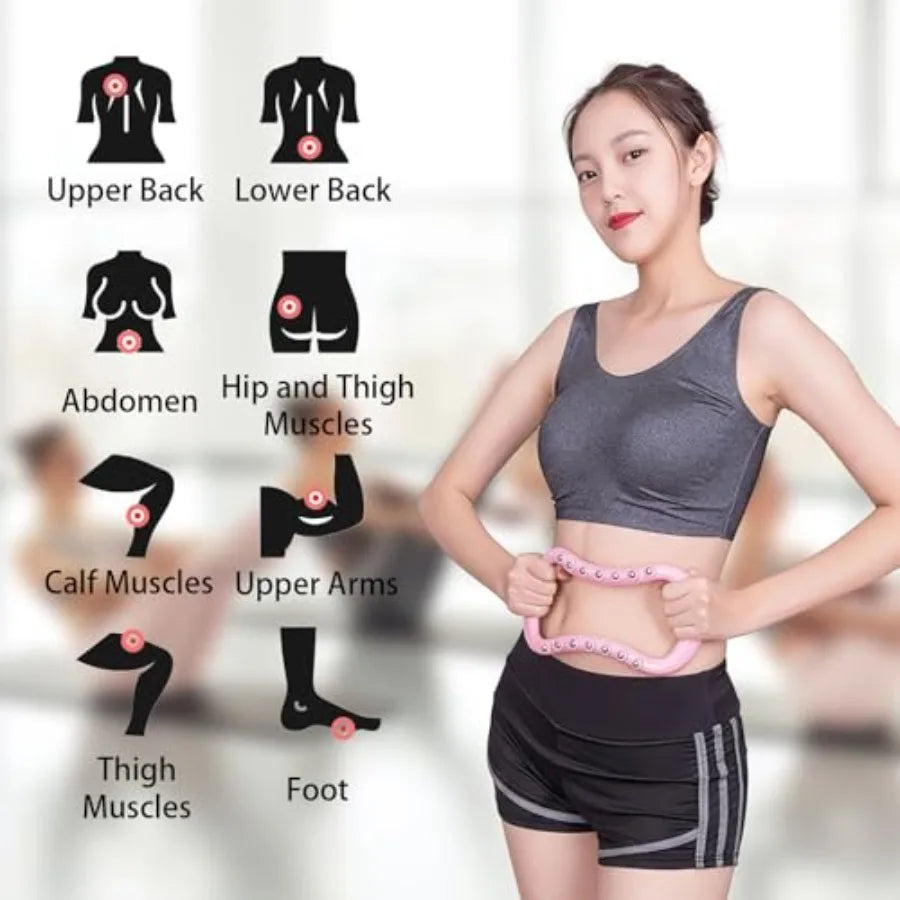 Set of 2 Pilates Yoga Rings for Stretching and Resistance Training