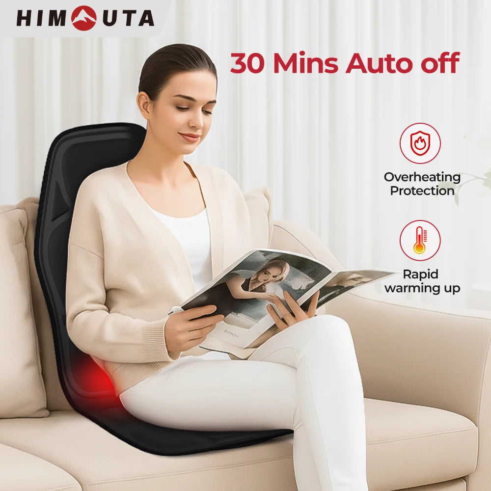Himouta Electric Heated Back Massage Chair Cushion