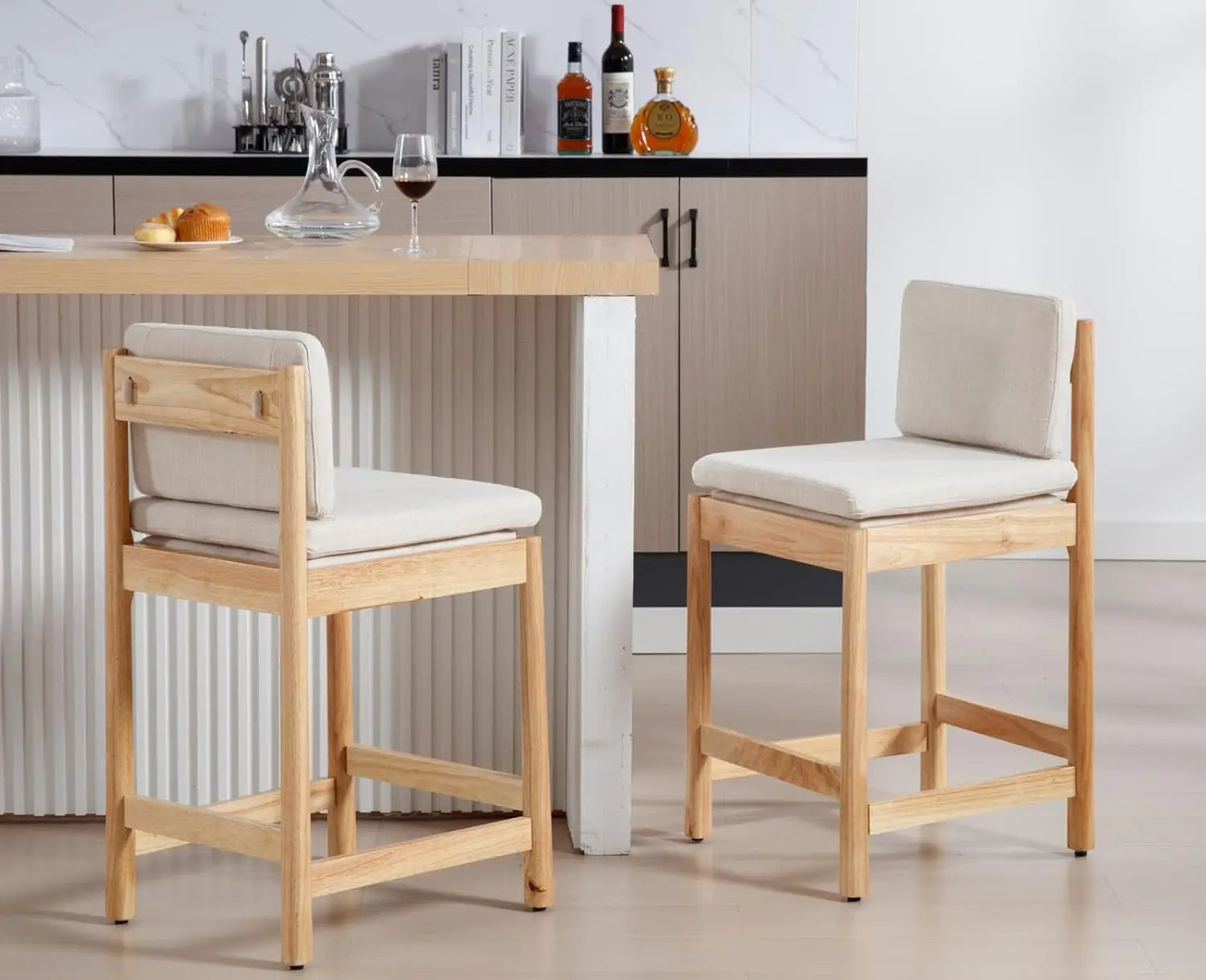 Frame Counter Height Bar Stools Set Of 4 Mid Century Modern