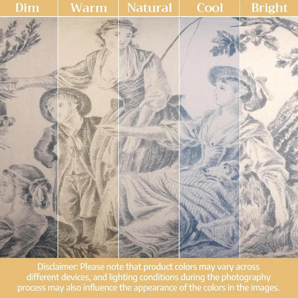 XIUWO Toile Pattern Decorative Pillow Covers With Invisible Zipper