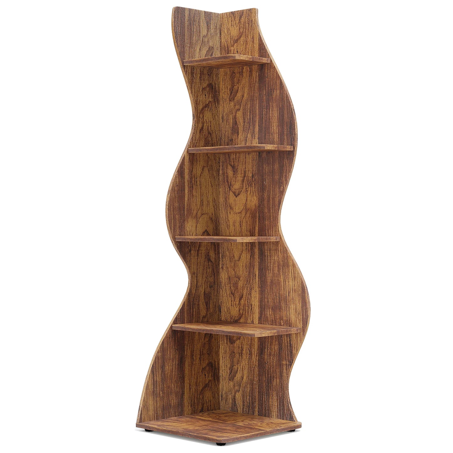 Tribesigns Five Tier Corner Shelf Wall Bookshelf Plant Stand