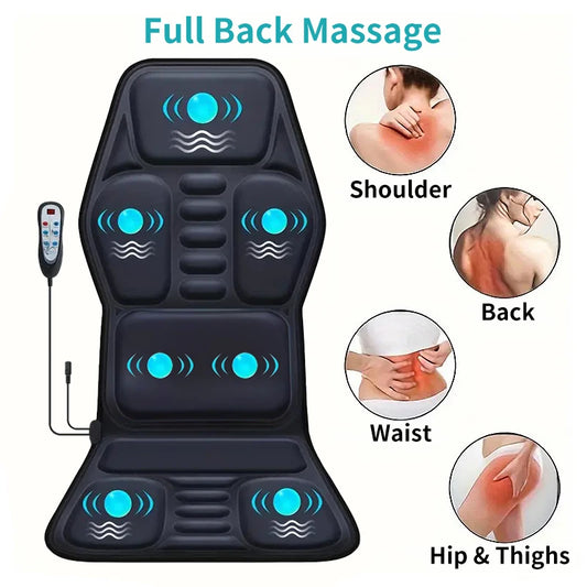 Himouta Electric Heated Back Massage Chair Cushion