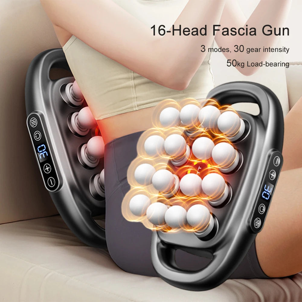 Foreverlily Fascia Gun 16 Heads High Frequency Percussion Massager