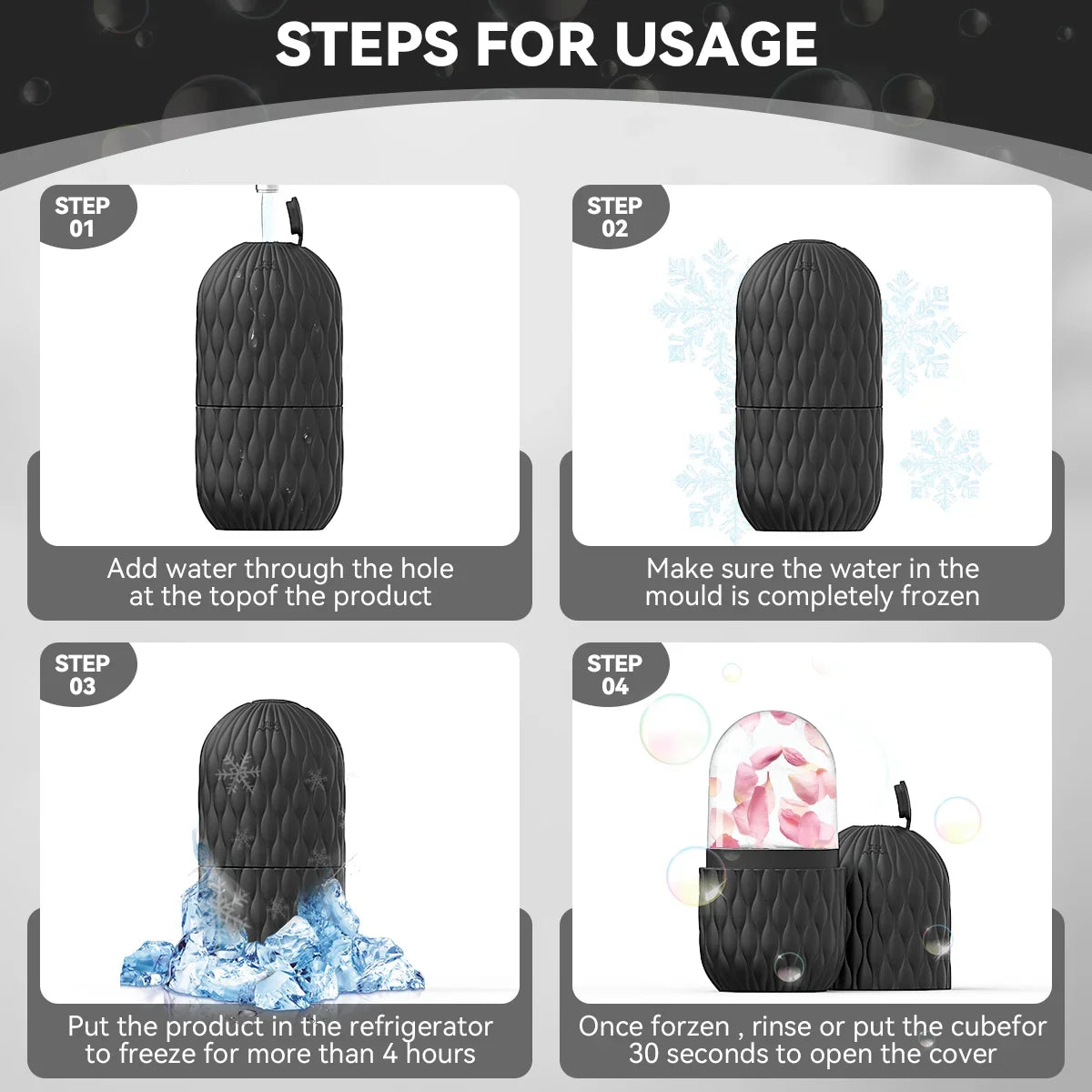 BXA Ice Face Roller Reusable Silicone Skin Care Tool
