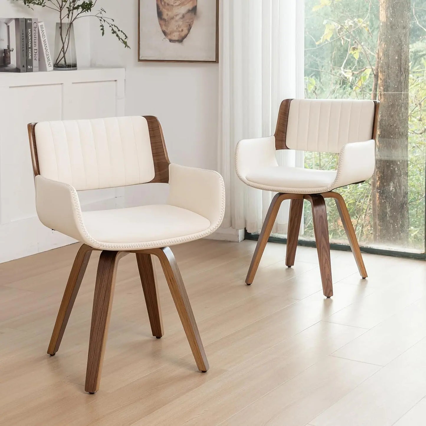 Mid Century Modern Swivel Dining Chairs
