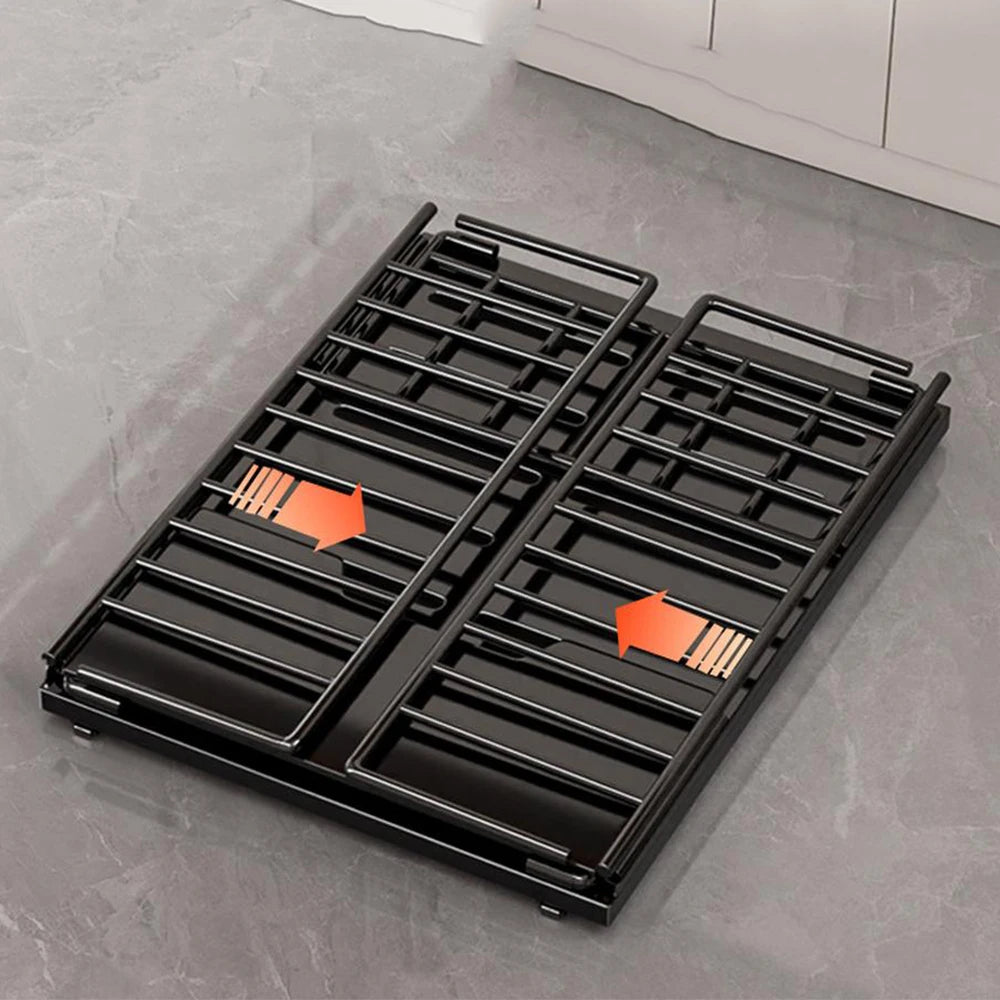Pull Out Cabinet Organizer, Carbon Steel Foldable Slide Out Drawers Storage Rack For Kitchen Cabinets Bathroom Cabinet Organizer