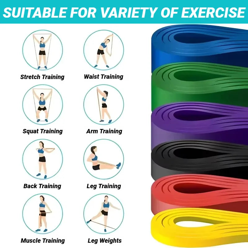 Tpe Elastic Resistance Band Set For Strength Training And Yoga