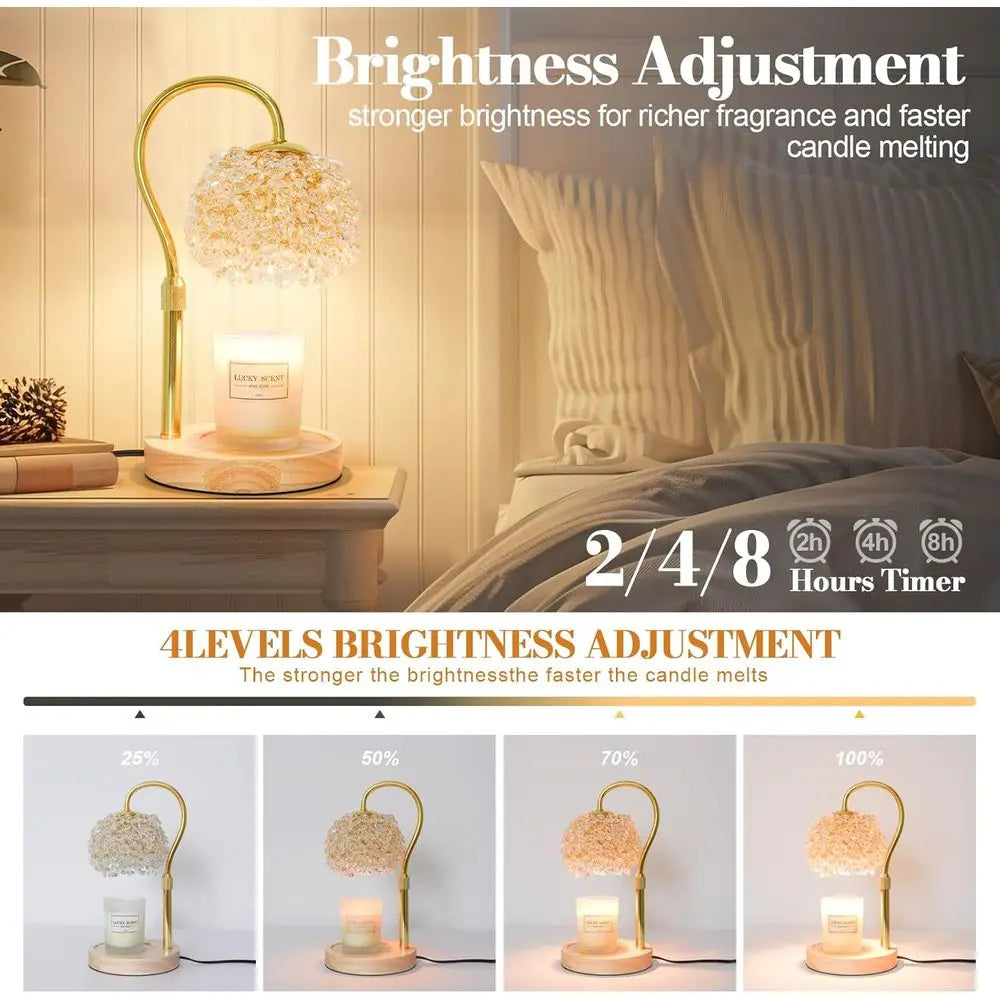 Candle Warmer Lamp With Timer Dimmable Crystals 312 K9