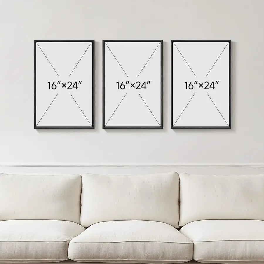 Abstract Wall Art Set of 3 Modern Canvas Prints Gallery