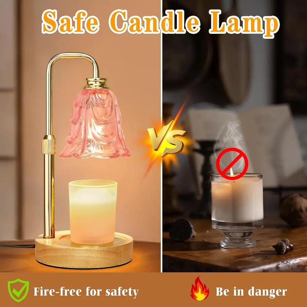Candle Warmer Lamp With Timer Dimmer Adjustable Tulip Wax Warmer Gift