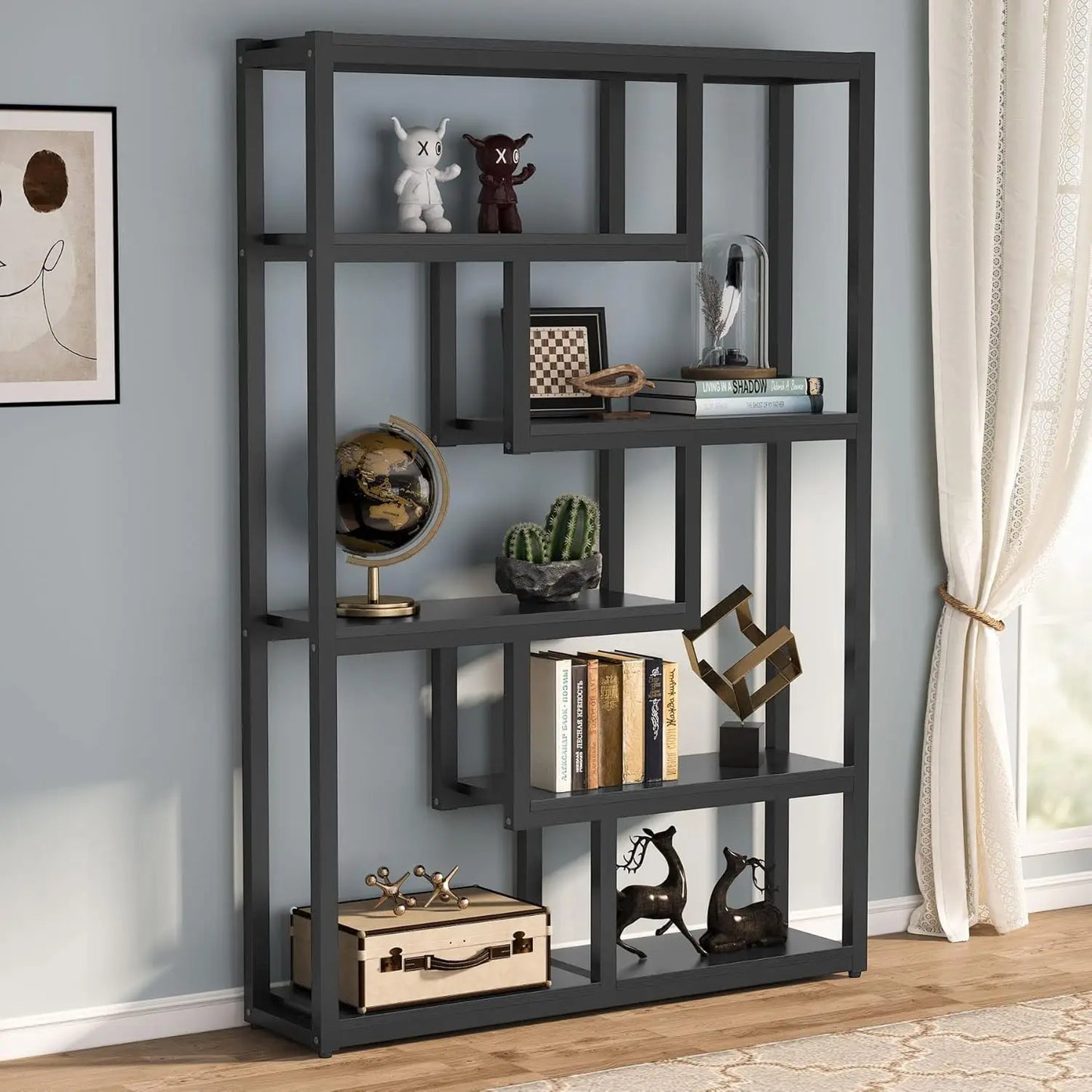 Way To Origin Modern Industrial Etagere Bookshelf Storage Display
