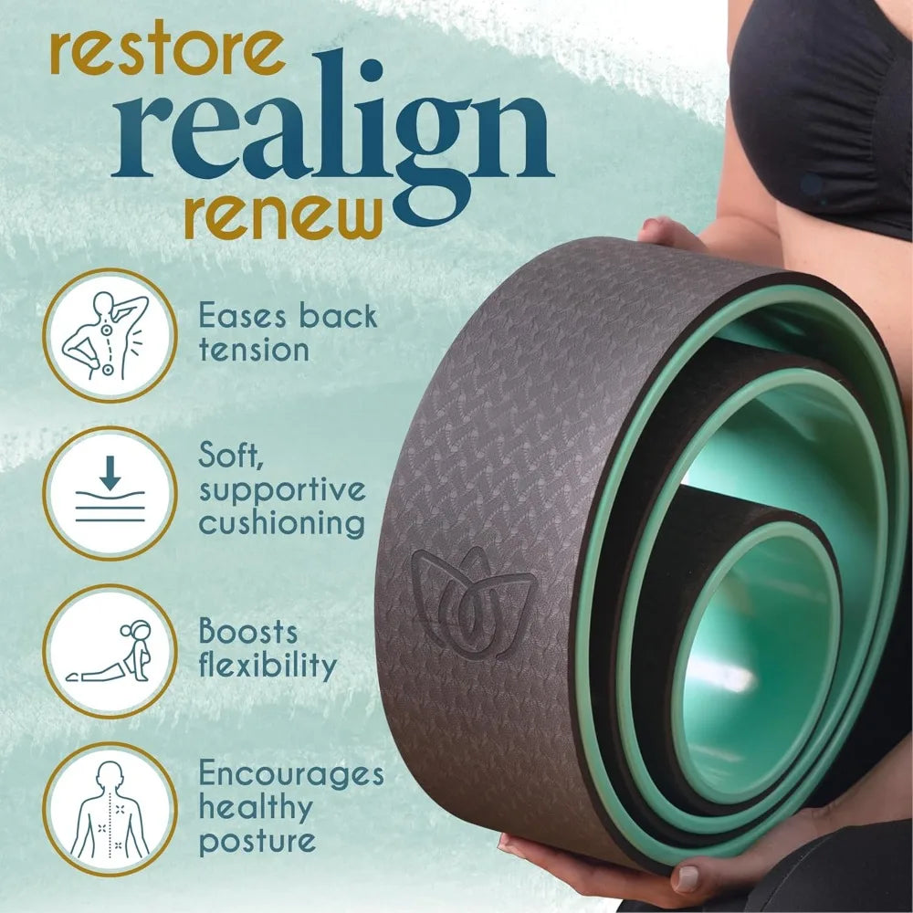 Florensi Yoga Wheel Set 3 Pack Back Pain Stretcher Roller
