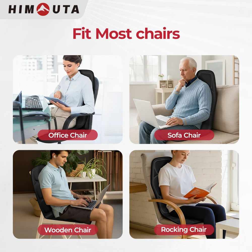 Himouta Electric Heated Back Massage Chair Cushion
