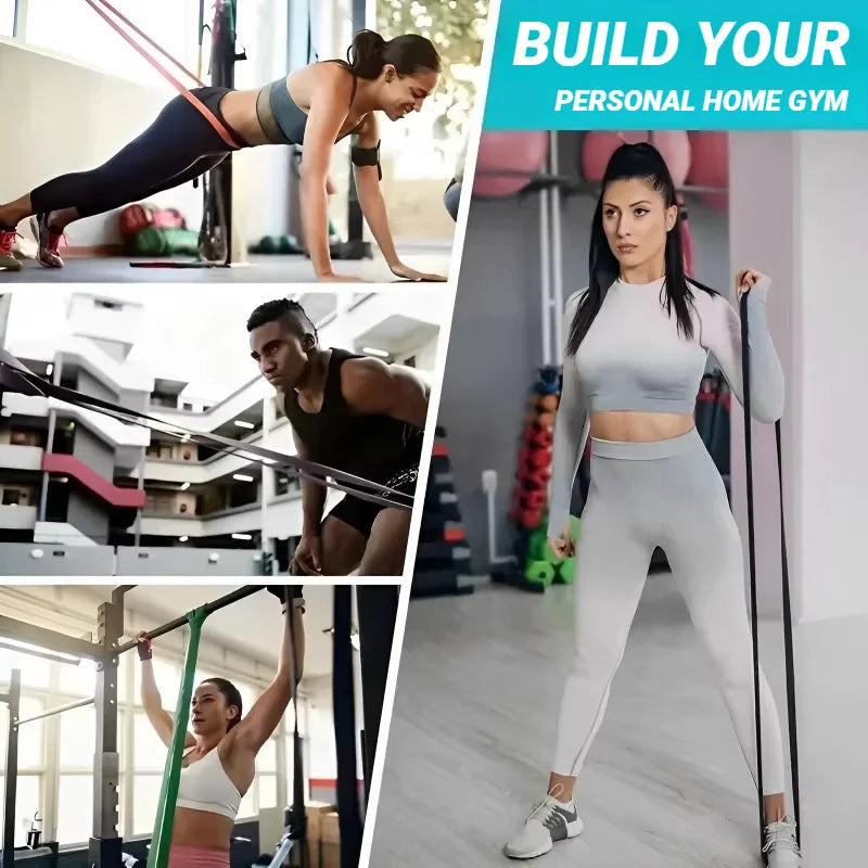 Tpe Elastic Resistance Band Set For Strength Training And Yoga