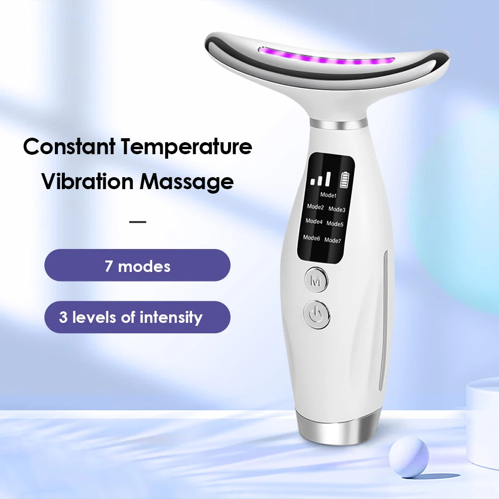 Hailicare 7 Colors LED Face Neck Beauty Device With Vibration