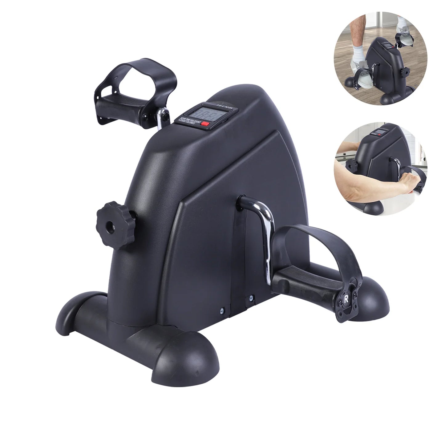 Under Desk Pedal Exerciser With LCD Display For Home Gym