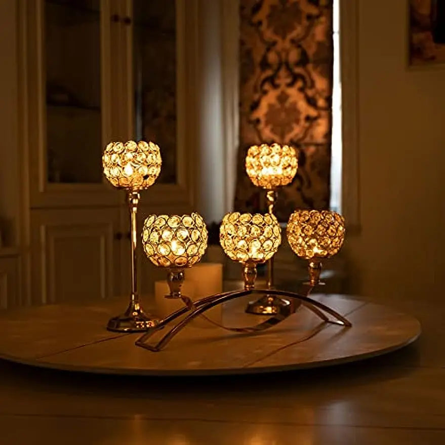 VINCIGANT 3 Arm Tealight Candle Holder Candelabra Stand