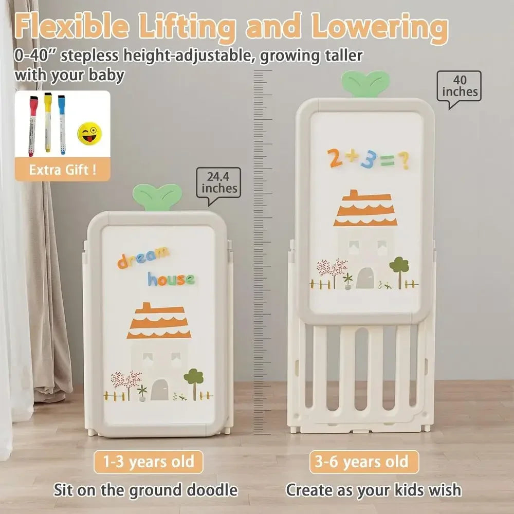 Kids Toy Storage Organizer With 10 Removable Bins And 3 Tier Bookshelf