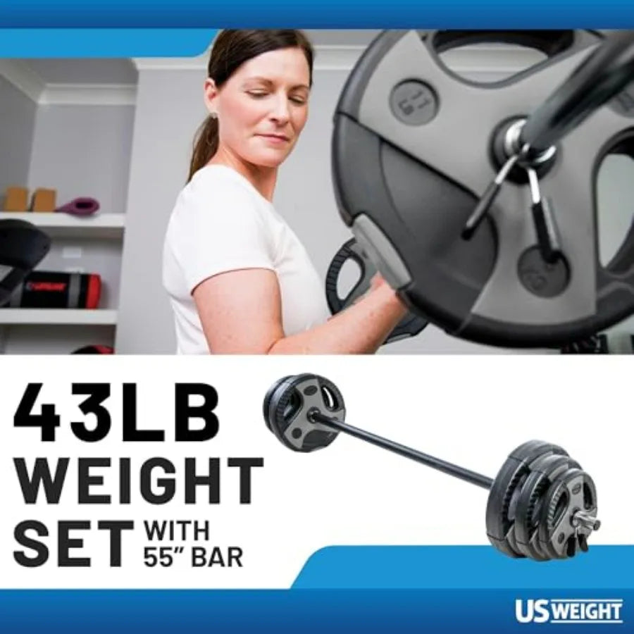 NONED Barbell Weight Set For Home Gym With Adjustable Weights