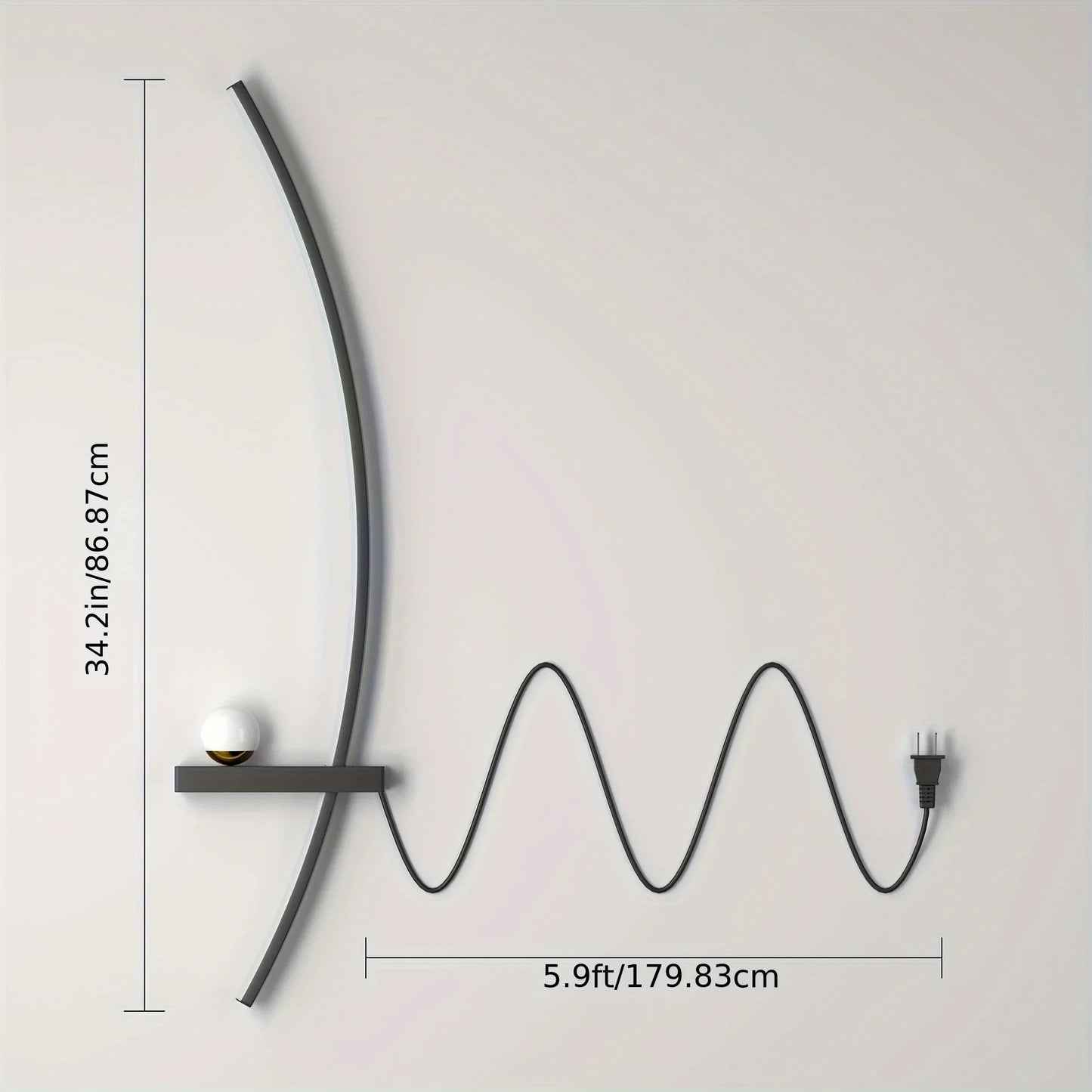 Modern Adjustable LED Wall Sconce Arc Lamp for Bedroom